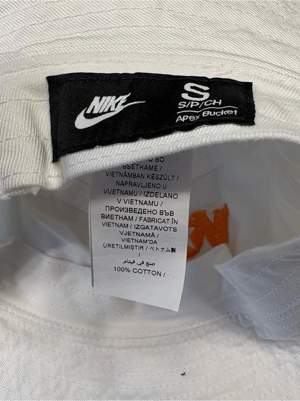 Tennessee Volunteers Retro Vols Nike Legacy Apex Bucket Hat White Men Size Small